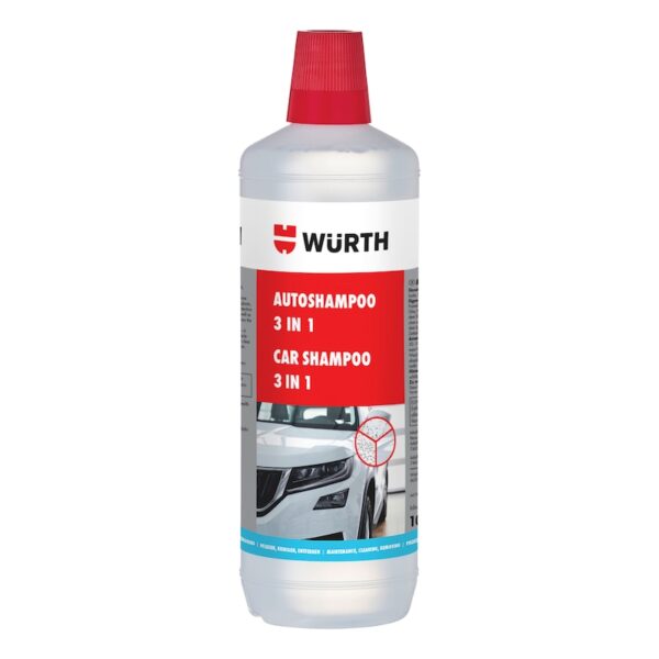 WÜRTH 3'ü 1 Arada Araba Şampuanı - Temizlik, Parlaklık ve Koruma