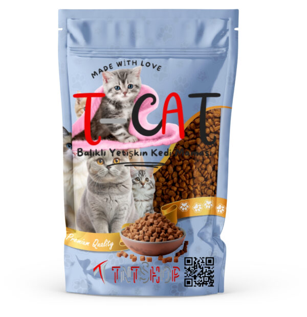 T-CAT Balıklı Yetişkin Kedi Maması 1 Kg. x 2 Adet - Sağlıklı ve Dengeli Beslenme - Görsel 3