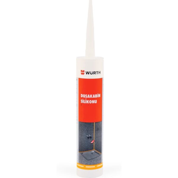WÜRTH Duşakabin Silikonu Beyaz 310ML- Su Geçirmez Sızdırmazlık ve Dolgu Malzemesi