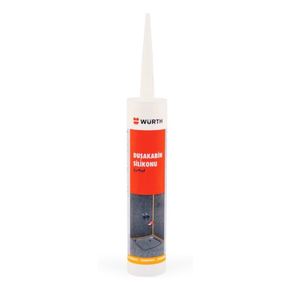 WÜRTH Duşakabin Silikonu Şeffaf 310ML - Su Geçirmez Sızdırmazlık ve Dolgu Malzemesi