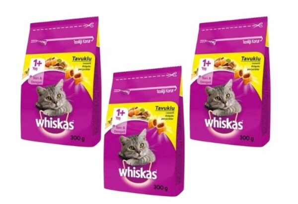 Whiskas Tavuklu Yetişkin Kedi Maması 300 Gr X 3 Adet | Sağlıklı ve Lezzetli Beslenme Çözümü