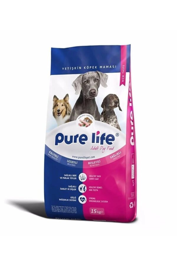 Pure Life Kuzu Etli Pirinçli Yetişkin Köpek Maması 15 Kg | Yetişkin Köpekler İçin Lezzet ve Besleyicilik