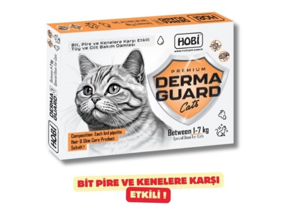 Hobi Derma Guard – Kediler İçin Bit ve Pire Önleyici Ense Damlası | 1 Ml
