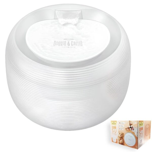 Cattie Arıtmalı Su Pınarı Akıllı Model 2.5 Lt – Seramik Filtreli, Sessiz ve Estetik Pet Su Kabı