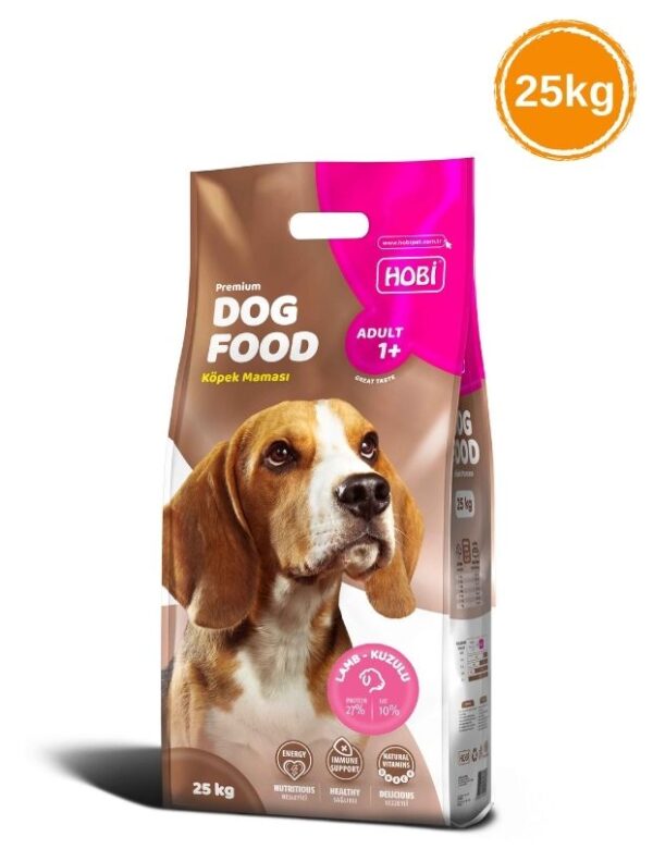 Hobi Kuzu Etli Yetişkin Köpek Maması 25kg - Sağlıklı ve Dengeli Beslenme