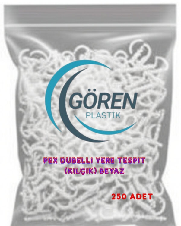 Pex Dubelli Yere Tespit Kılçık Beyaz (250'li Paket) – Yerden Isıtma Boru Sabitleme Aparatı - Görsel 4