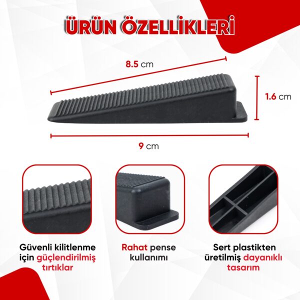 Seramik Seviye Tespit Takozu (100 Adet) - Mükemmel Fayans Tesviyesi İçin - Görsel 5