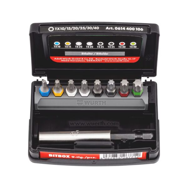 WÜRTH BİTS UÇ SETİ TX10-TX40 (9 Parça): ORSY® Sistemli Mıknatıslı TX Bits Uç Kutusu - Görsel 7