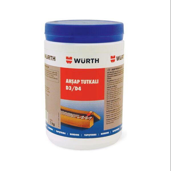 Würth D3/D4 Ahşap Tutkalı Beyaz 1 KG: Nem Dirençli ve Güçlü İç Mekan Bağlantıları