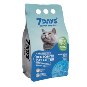7 Days Marsilya Sabunlu Bentonit Kedi Kumu 10 LT – Doğal, Topaklaşan, Hoş Kokulu