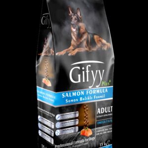 GIFYY Premium Somonlu Yetişkin Köpek Maması 15 KG – Omega-3 Destekli, Dengeli Beslenme (23/10)