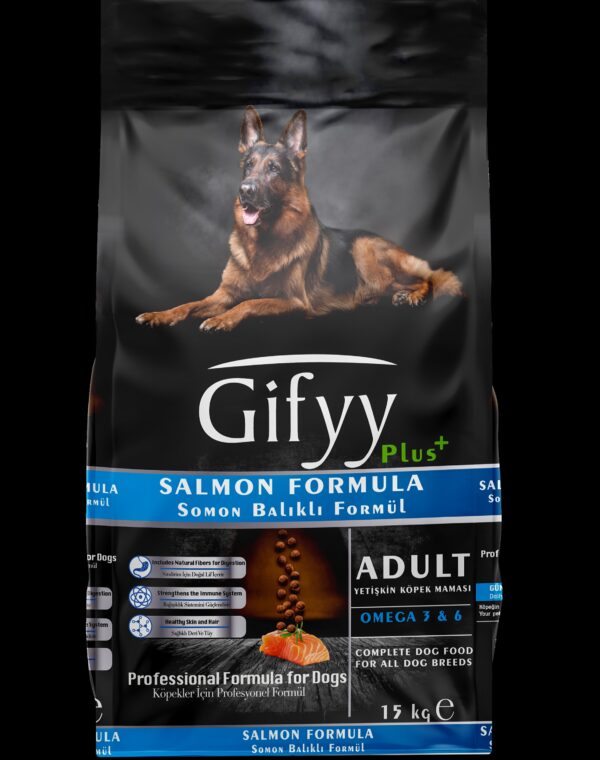 GIFYY Premium Somonlu Yetişkin Köpek Maması 15 KG – Omega-3 Destekli, Dengeli Beslenme (23/10) - Görsel 4