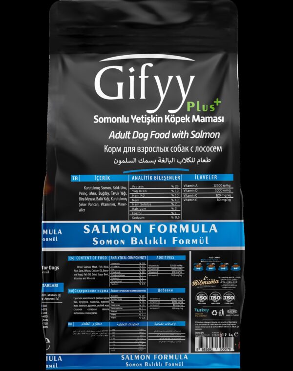GIFYY Premium Somonlu Yetişkin Köpek Maması 15 KG – Omega-3 Destekli, Dengeli Beslenme (23/10) - Görsel 5