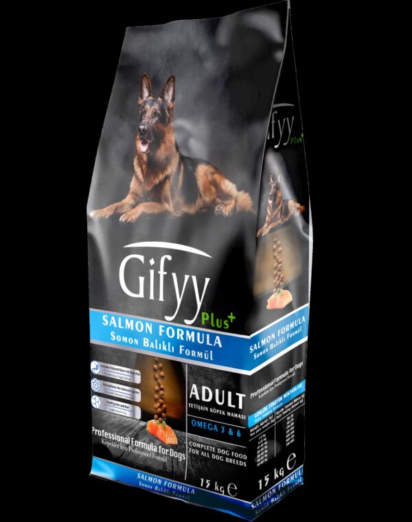 GIFYY Premium Somonlu Yetişkin Köpek Maması 15 KG – Omega-3 Destekli, Dengeli Beslenme (23/10) - Görsel 2