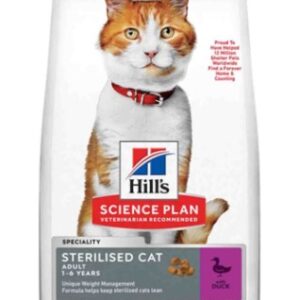 Hills Sterilised Ördekli Kısır Kedi Maması 10 KG – Kilo Kontrolü ve Üriner Sağlık İçin Dengeli Beslenme