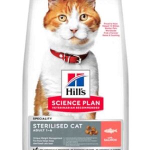 Hills Sterilised Somonlu Kısır Kedi Maması 10 KG – Dengeli Beslenme, Sağlıklı Tüyler ve Güçlü Bağışıklık