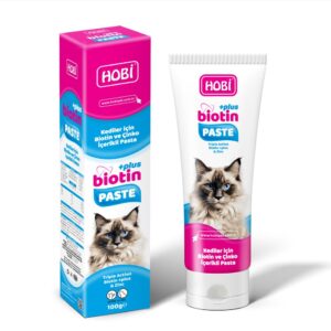 Hobi Biotin Paste 100gr – Kediler İçin Biotin ve Çinko Destekli Vitamin Pastası