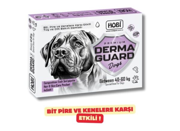 Hobi Derma Guard Ense Damlası 5 Ml – 40–60 Kg Köpekler İçin Doğal Bit, Pire ve Kene Koruması