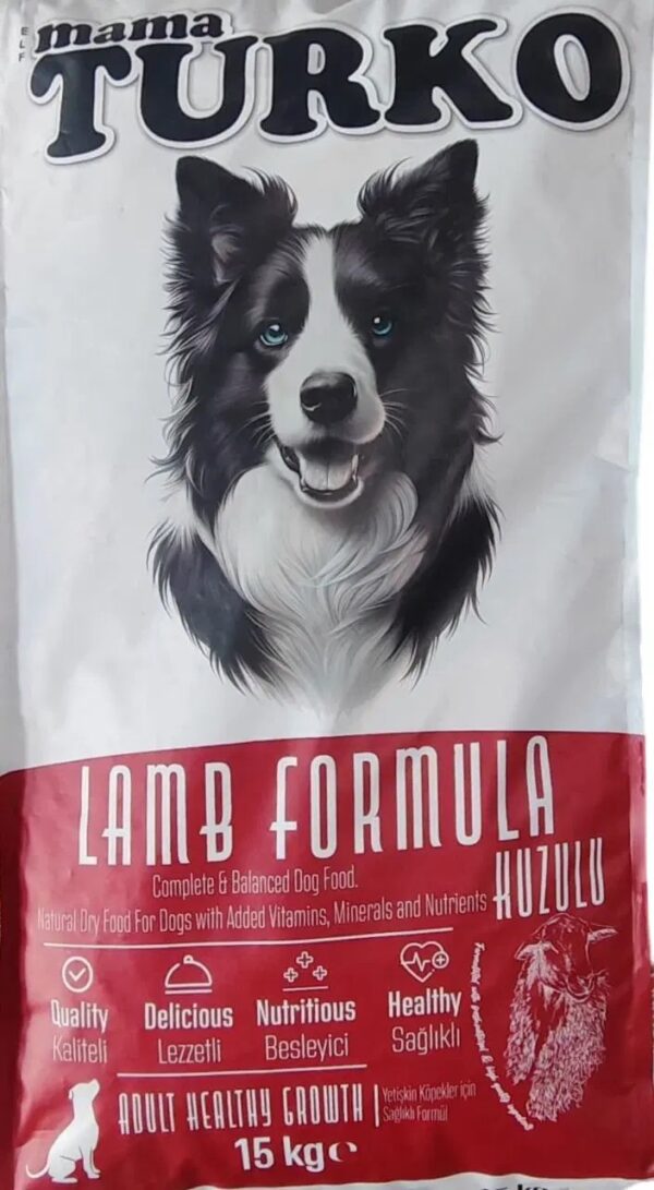 Mama Turko Kuzulu Köpek Maması 15 KG – Dengeli Beslenme, Sağlıklı Gelişim
