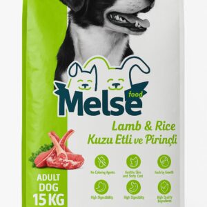 Melse Kuzu Etli ve Pirinçli Yetişkin Köpek Maması 15KG – Sağlıklı Beslenme İçin Doğal Seçim