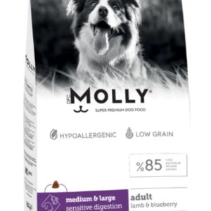 Molly Medium Large Adult Kuzu Etli Yaban Mersinli Köpek Maması 15kg – Hassas Sindirim İçin Premium Beslenme