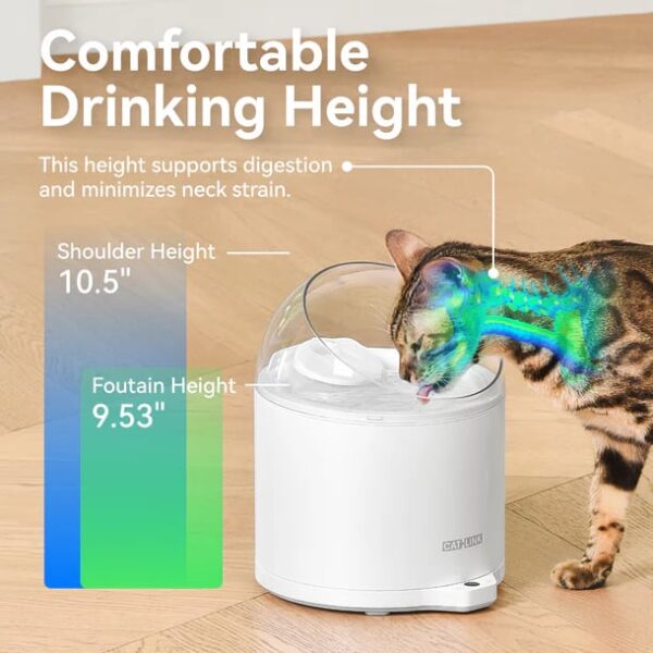 Catlink Pure 2 UV Akıllı Su Pınarı – 2.6 Lt Ultra Filtreli, Sessiz Pompa, Wi-Fi Kontrollü - Görsel 7