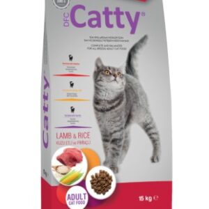 Catty Kuzu Etli Pirinçli Yetişkin Kedi Maması – 15 Kg | Hassas ve Seçici Kediler İçin Tam Dengeli Beslenme