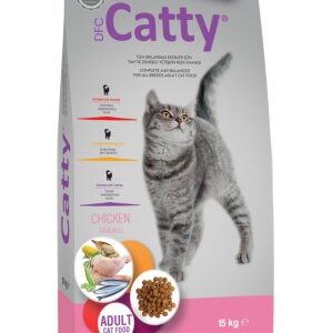 Catty Tavuklu Yetişkin Kedi Maması – 15 Kg | Tüm Irklar İçin Tam Dengeli Beslenme ve Lezzetli Formül