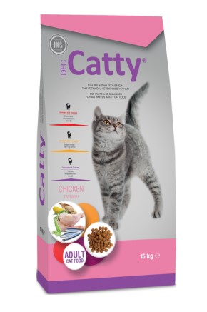 Catty Tavuklu Yetişkin Kedi Maması – 15 Kg | Tüm Irklar İçin Tam Dengeli Beslenme ve Lezzetli Formül