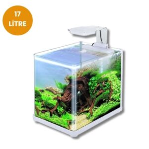 Sobo CR-300F LED Işıklı Filtreli Akvaryum Seti – 17L Üstü Açık Cam Tank, Kompakt ve Modern Tasarım