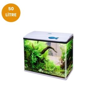 Sobo T-740F LED Işıklı Filtreli Akvaryum Seti – 50L Cam Tank, Kapaklı ve Kompakt Tasarım