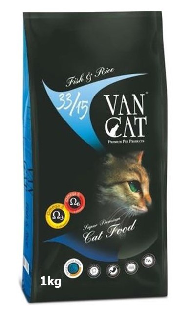 Van Cat Balıklı Pirinçli Yetişkin Kedi Maması 1 Kg – Tam Besleyici, Doğal İçerikli Premium Mama