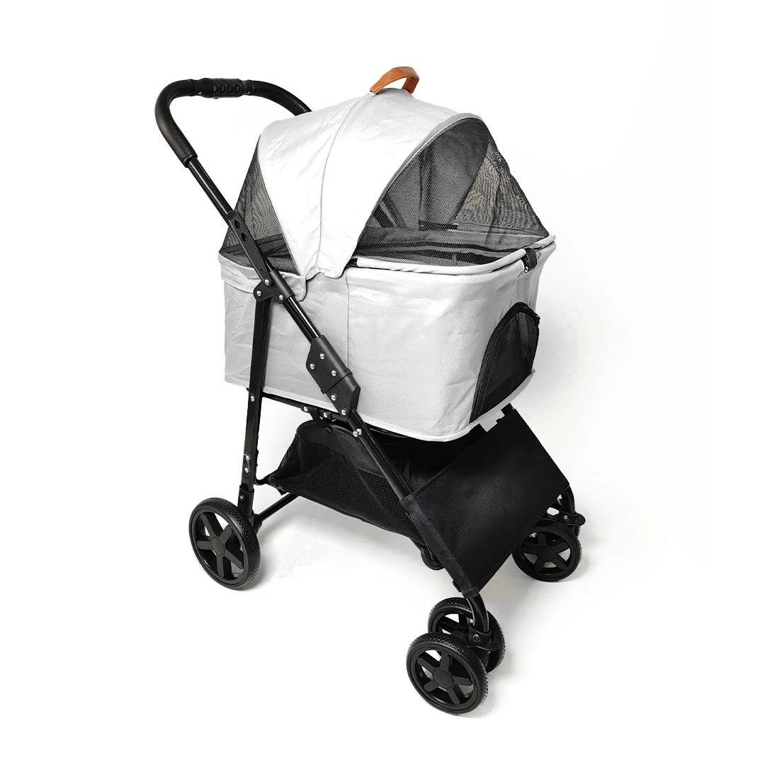 Zampa Albon Kedi Köpek Arabası Gri LD02-G 53x77x100 Cm - Katlanabilir, Geniş İç Hacimli ve Şık Taşıma Konforu - Görsel 4