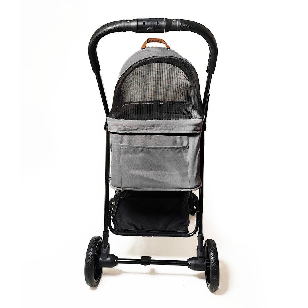 Zampa Albon Kedi Köpek Arabası Gri LD02-G 53x77x100 Cm - Katlanabilir, Geniş İç Hacimli ve Şık Taşıma Konforu - Görsel 6