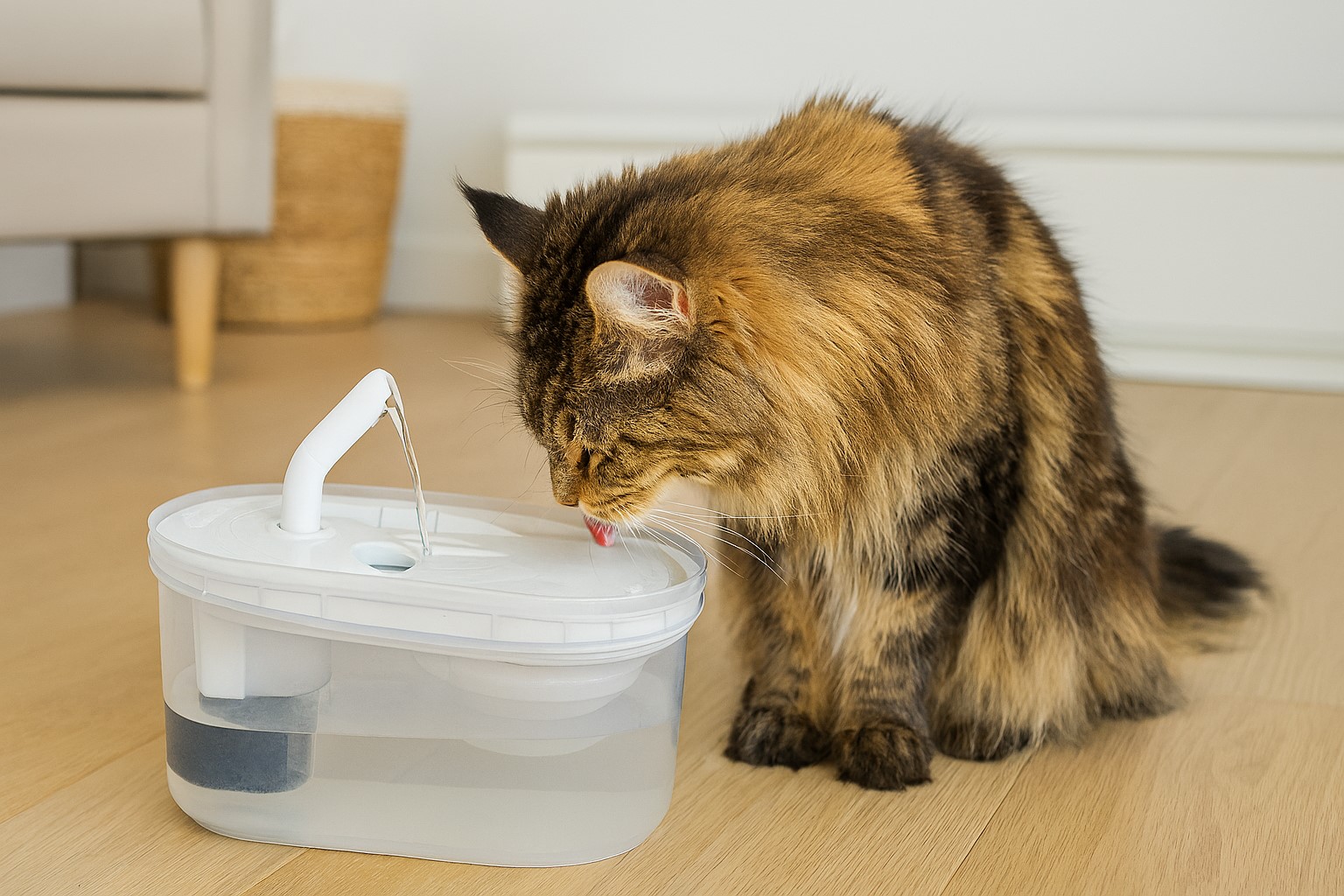 Cans Arıtmalı Kedi Su Sebili 2.5 LT – Sessiz Motorlu, Karbon Filtreli ve Hijyenik Su Kaynağı - Görsel 3