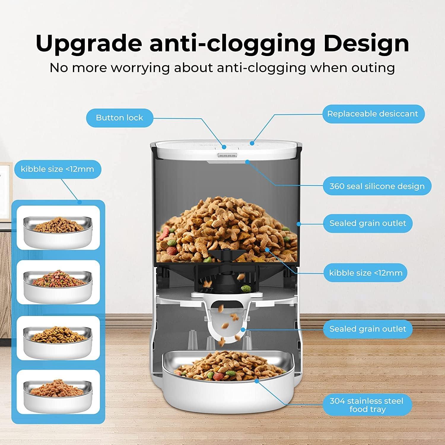 Dogness F12 Otomatik Mama Kabı – 4 Litre, Programlanabilir, Sesli Mesajlı, Şarjlı Kedi & Köpek Besleyici (35x20x32 cm) - Görsel 3