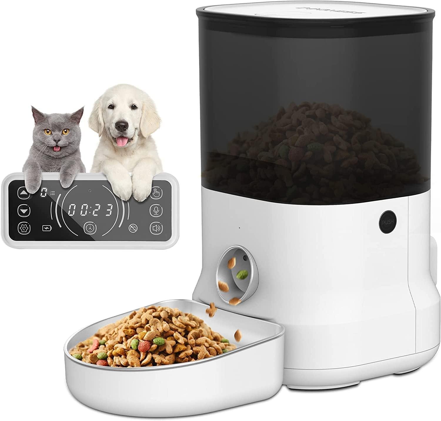 Dogness F12 Otomatik Mama Kabı – 4 Litre, Programlanabilir, Sesli Mesajlı, Şarjlı Kedi & Köpek Besleyici (35x20x32 cm)