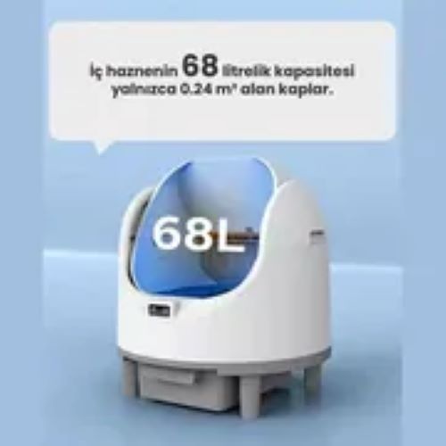 Electron ICB018 Akıllı Açık Kasa Otomatik Kedi Tuvaleti – Sessiz, Hijyenik ve Koku Gidericili Sistem - Görsel 6
