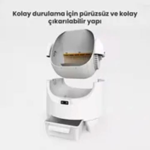 Electron ICB018 Akıllı Açık Kasa Otomatik Kedi Tuvaleti – Sessiz, Hijyenik ve Koku Gidericili Sistem - Görsel 5