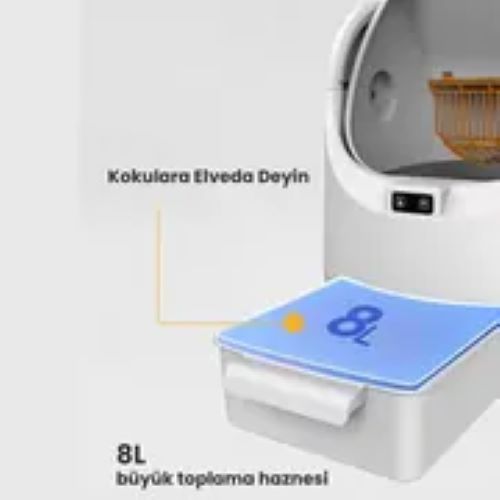 Electron ICB018 Akıllı Açık Kasa Otomatik Kedi Tuvaleti – Sessiz, Hijyenik ve Koku Gidericili Sistem - Görsel 4