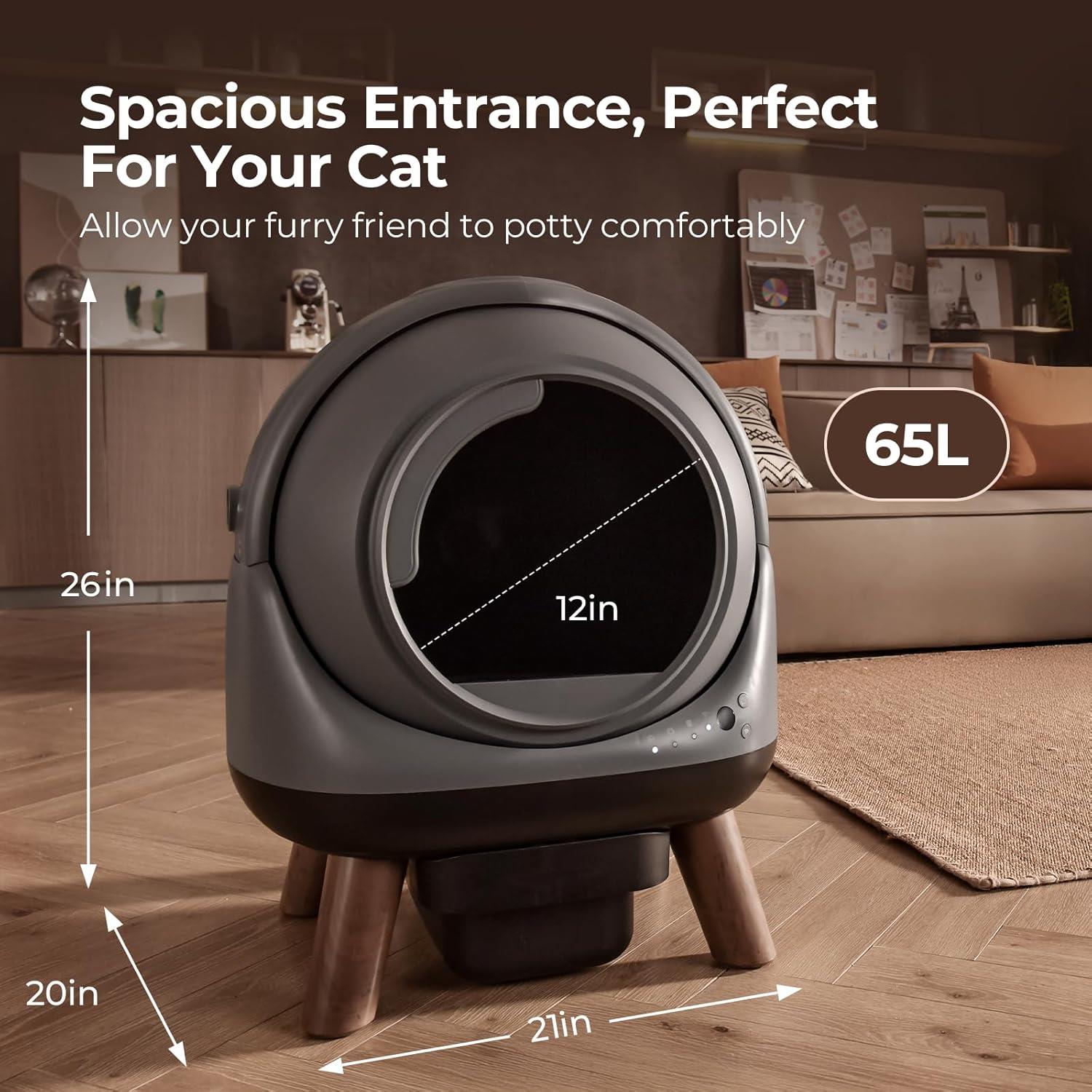 Els Pet Akıllı Kedi Tuvaleti (ELS-4073) – Otomatik Temizlik ve Koku Kontrol Teknolojisiyle Hijyenik Çözüm - Görsel 9
