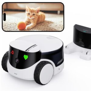 Enabot ROLA PetPal 2.5K AI Kameralı, Otomatik Besleyicili Evcil Hayvan Robotu / Evcil Dostunuzla Akıllı Bağlantı