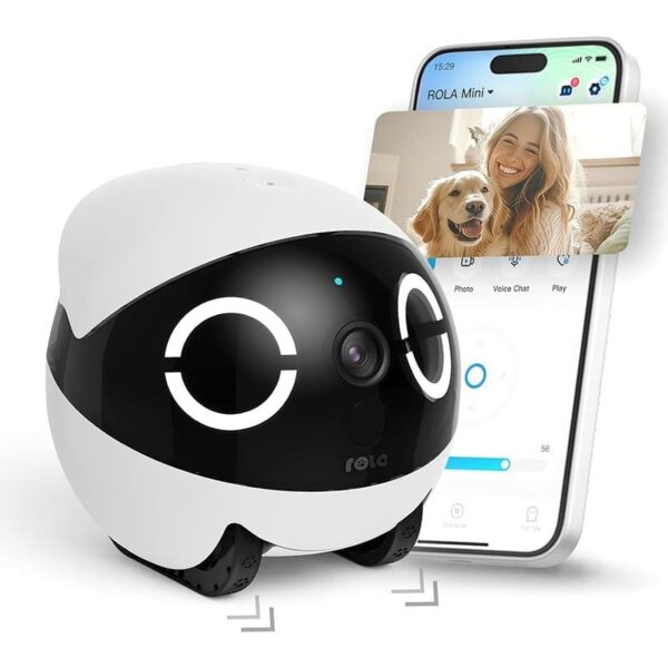 Enabot ROLA Mini 2K Kameralı Taşınabilir Hayvan Robotu / Evcil Dostunuzla Her Yerde Bağlantıda Kalın