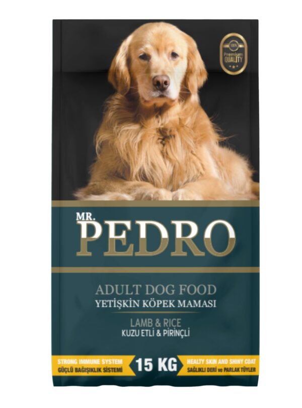 Pedro Kuzu Etli Yetişkin Köpek Maması 15 Kg – %26 Proteinli, Aktif Köpekler İçin Tam Beslenme