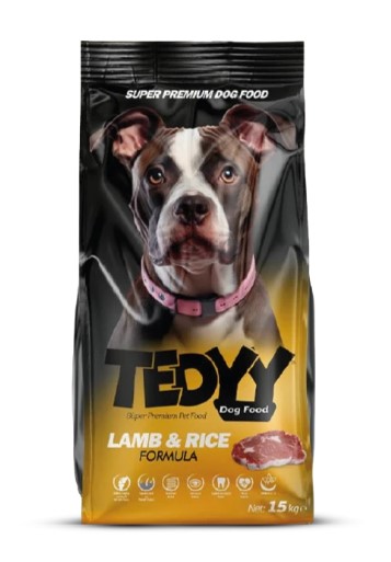 Tedyy Kuzu Etli Pirinçli Yetişkin Köpek Maması 15 Kg – Dengeli Formül, Sağlıklı Beslenme