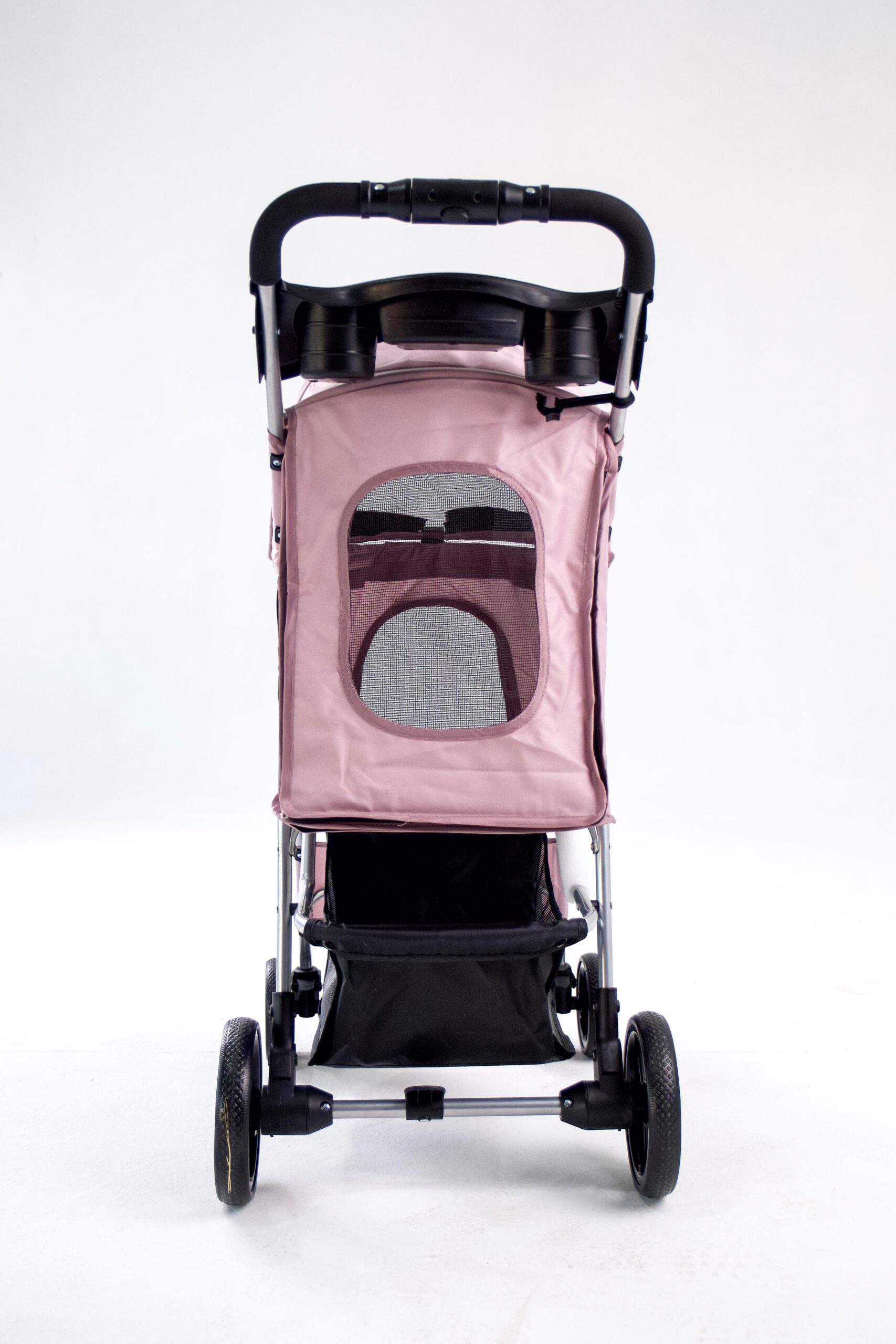 Zampa Favorite Pembe Kedi Köpek Arabası – Katlanabilir, Süspansiyonlu Tekerlekli, 15 KG Taşıma Kapasiteli 46x78x99 cm - Görsel 6