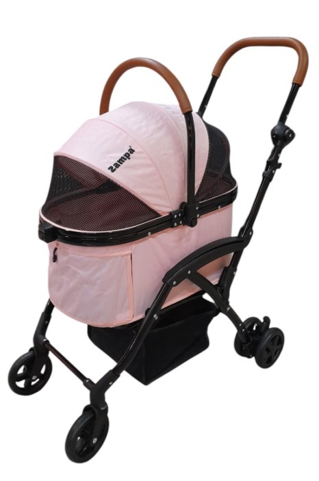 Zampa Orbit BL01T-P Pembe Kedi Köpek Arabası – Hafif, Katlanabilir, Fileli Tasarım, 34x69x95 cm