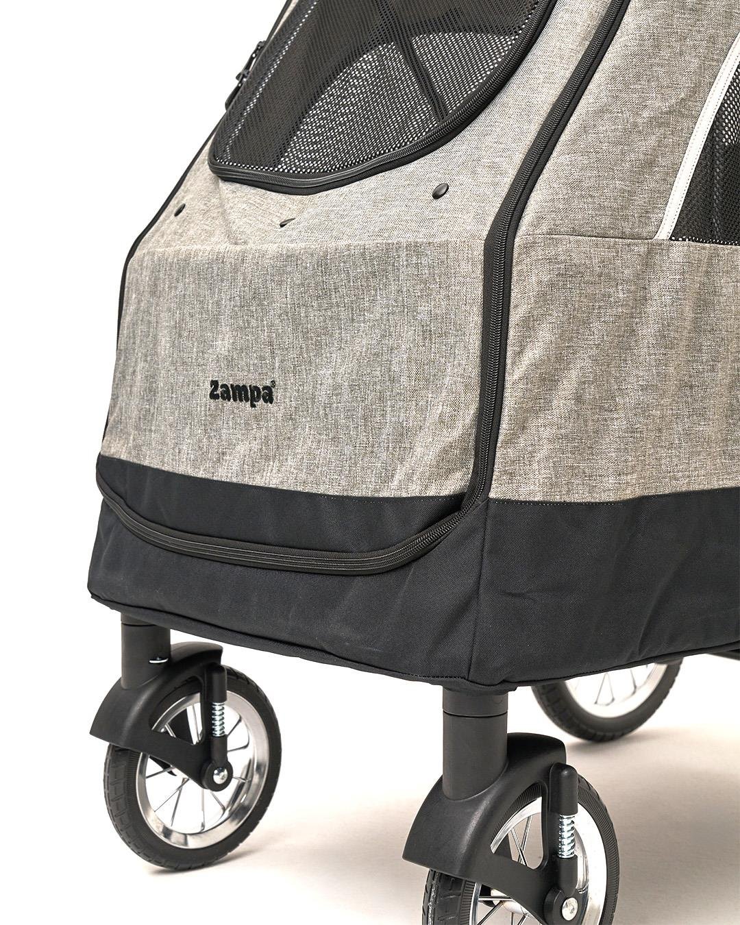 Zampa Stroll L01G-G Gri Kedi Köpek Arabası – Katlanabilir, Geniş Pusetli, 55 Kg Taşıma Kapasiteli, 69x81x110 cm - Görsel 3