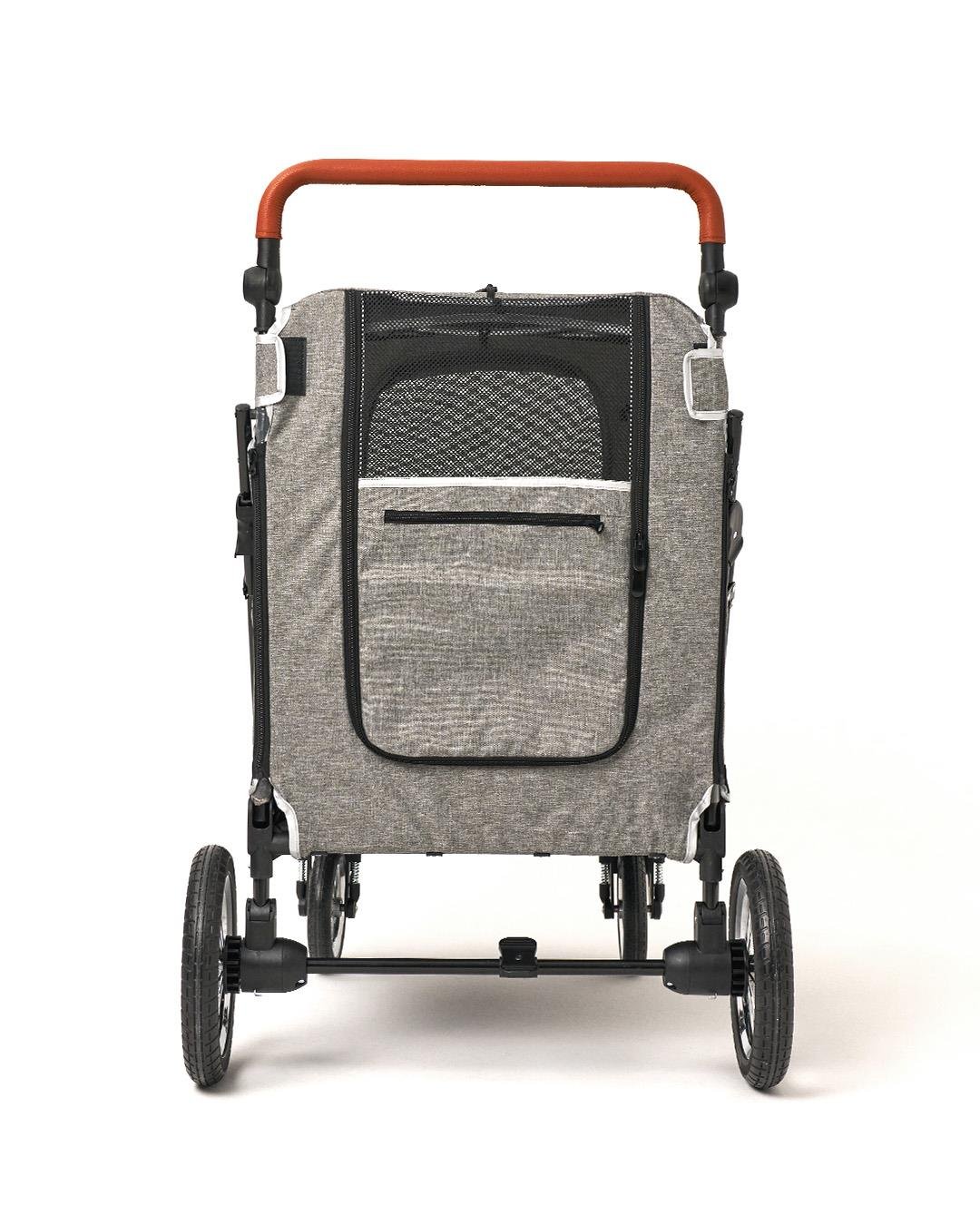 Zampa Stroll L01G-G Gri Kedi Köpek Arabası – Katlanabilir, Geniş Pusetli, 55 Kg Taşıma Kapasiteli, 69x81x110 cm - Görsel 4