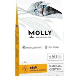 Molly Tavuklu ve Hamsili Yetişkin Kedi Maması 15 Kg – Sağlıklı Sindirim ve Güçlü Bağışıklık